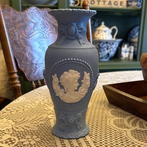 Blue Cameo Bud Vase